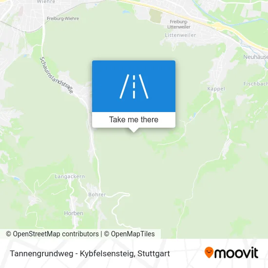 Карта Tannengrundweg - Kybfelsensteig