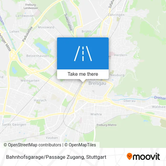 Карта Bahnhofsgarage/Passage Zugang