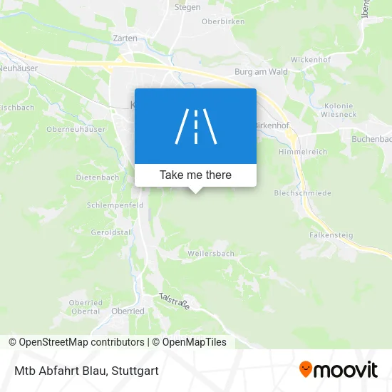 Карта Mtb Abfahrt Blau