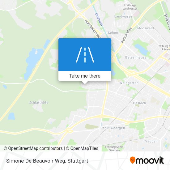 Simone-De-Beauvoir-Weg map