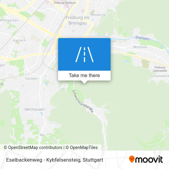 Карта Eselbackenweg - Kybfelsensteig