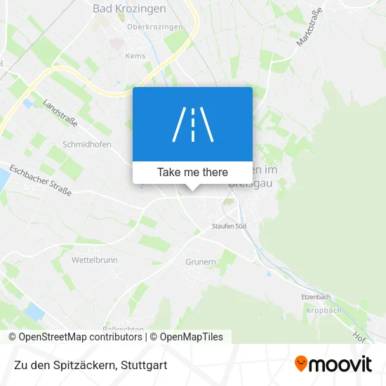 Карта Zu den Spitzäckern