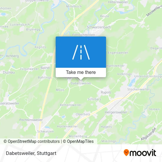 Карта Dabetsweiler