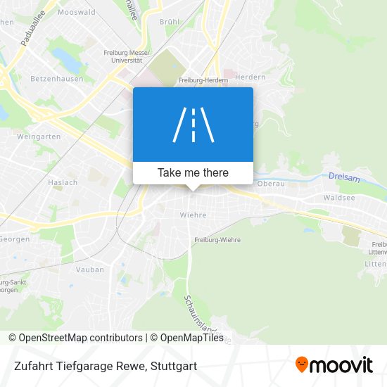 Карта Zufahrt Tiefgarage Rewe