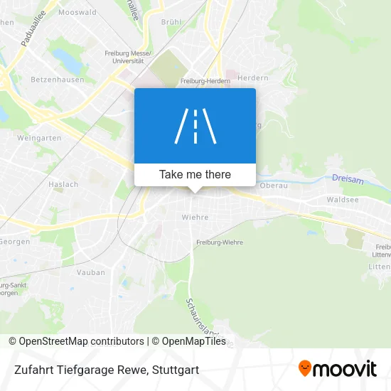 Карта Zufahrt Tiefgarage Rewe