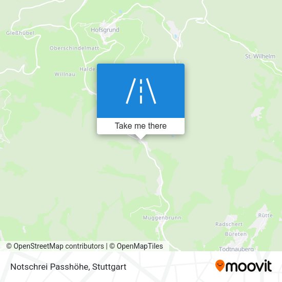 Notschrei Passhöhe map