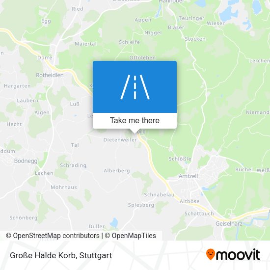 Große Halde Korb map