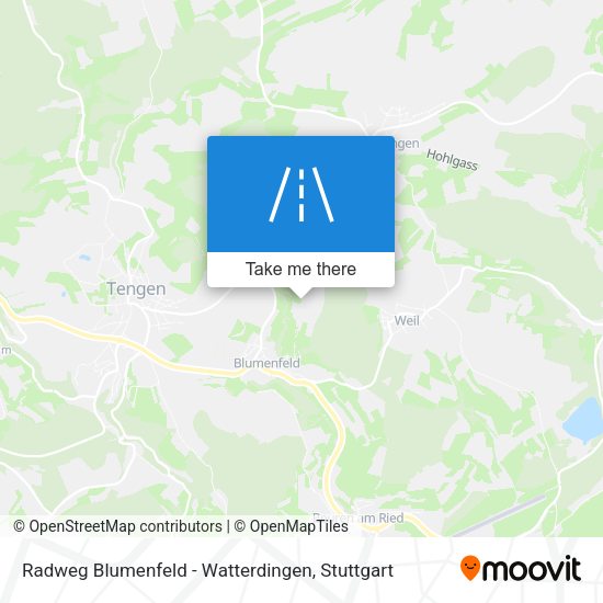 Radweg Blumenfeld - Watterdingen map