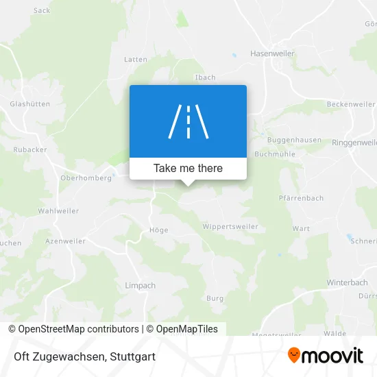 Карта Oft Zugewachsen