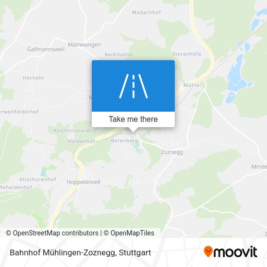 Bahnhof Mühlingen-Zoznegg map