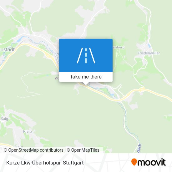 Kurze Lkw-Überholspur map