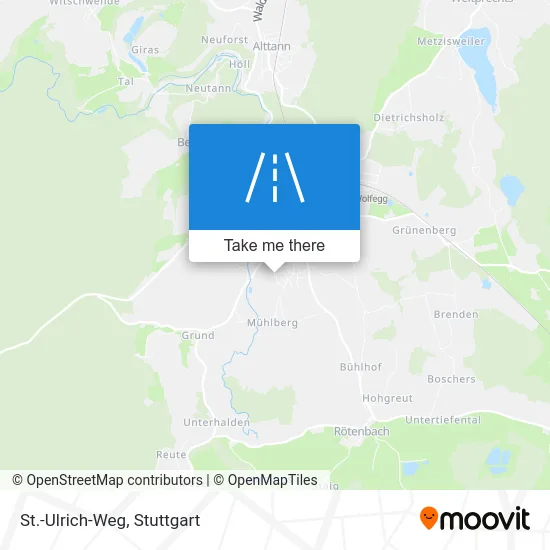 Карта St.-Ulrich-Weg