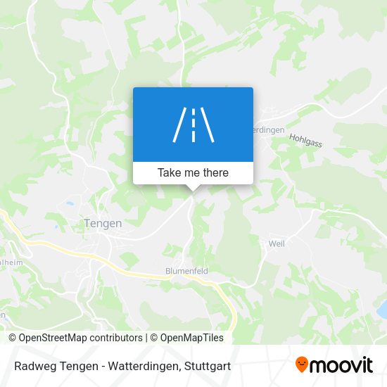 Radweg Tengen - Watterdingen map