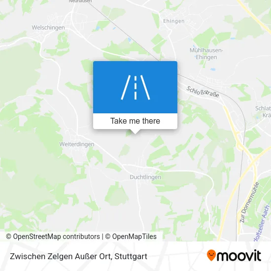 Карта Zwischen Zelgen Außer Ort