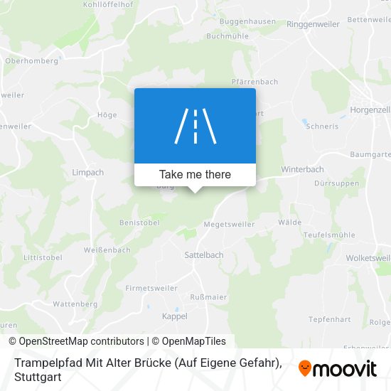 Trampelpfad Mit Alter Brücke (Auf Eigene Gefahr) map