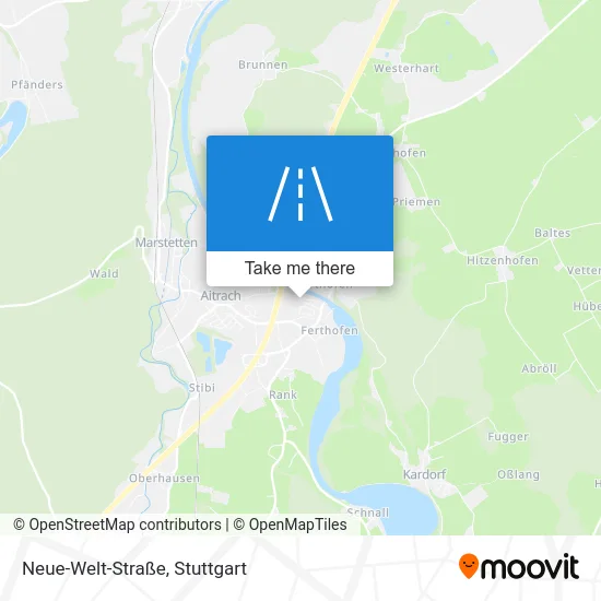 Карта Neue-Welt-Straße