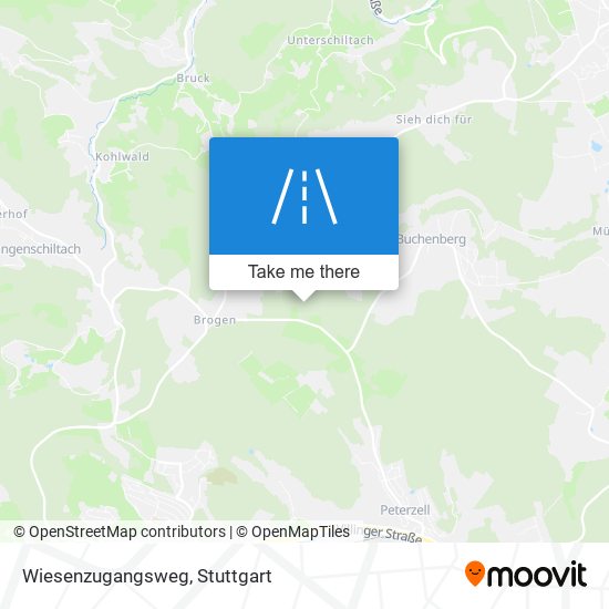 Wiesenzugangsweg map