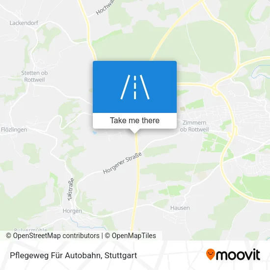 Карта Pflegeweg Für Autobahn