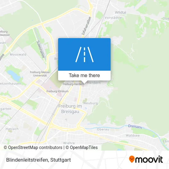 Карта Blindenleitstreifen