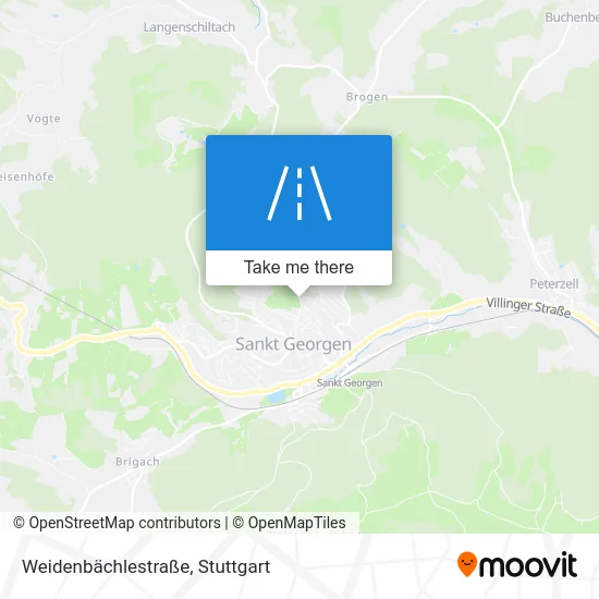 Карта Weidenbächlestraße