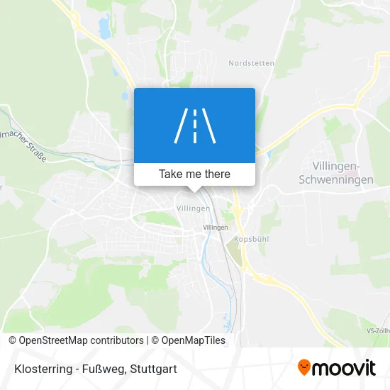 Карта Klosterring - Fußweg