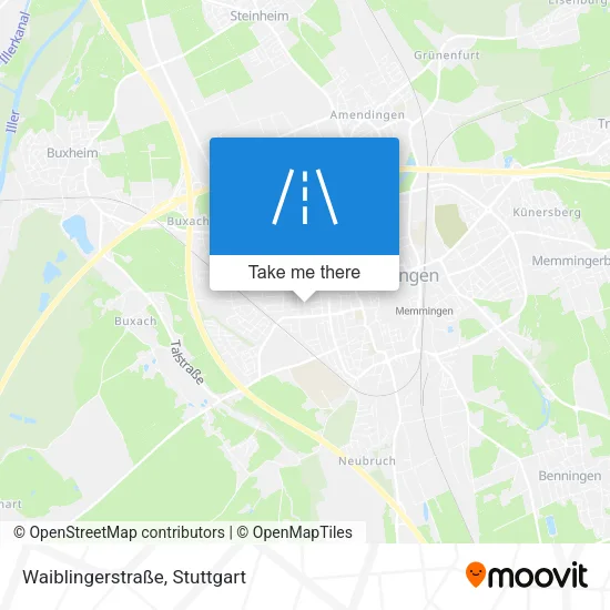 Карта Waiblingerstraße