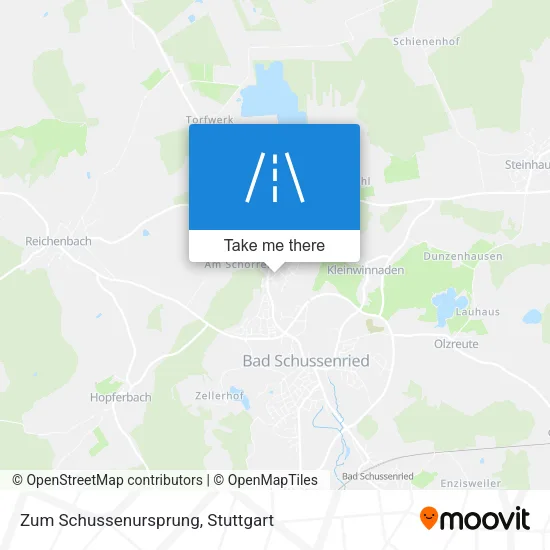 Карта Zum Schussenursprung