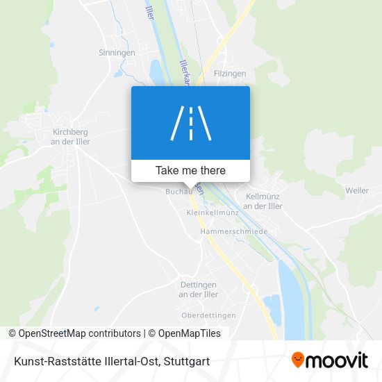 Kunst-Raststätte Illertal-Ost map