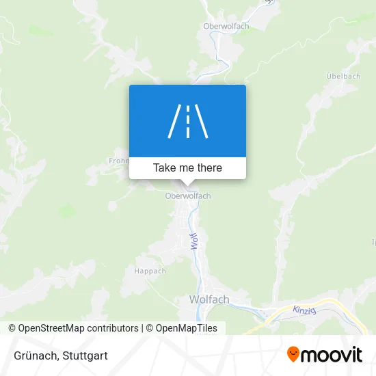 Grünach map