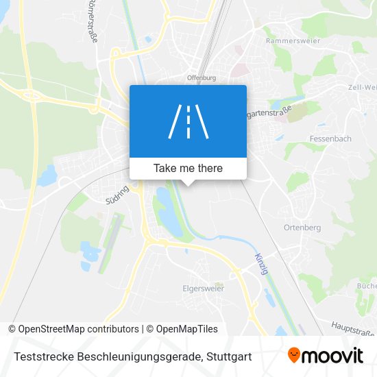 Teststrecke Beschleunigungsgerade map