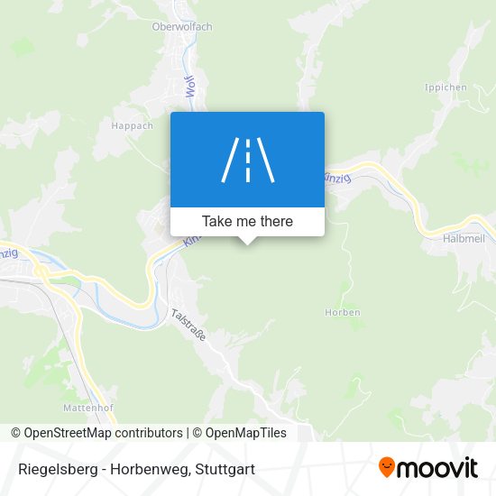 Riegelsberg - Horbenweg map