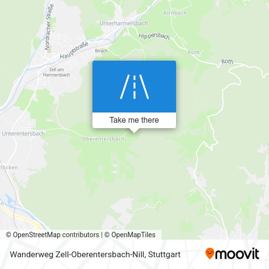 Wanderweg Zell-Oberentersbach-Nill map