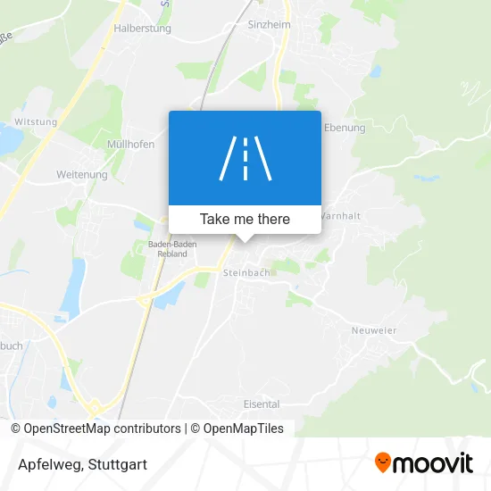 Карта Apfelweg
