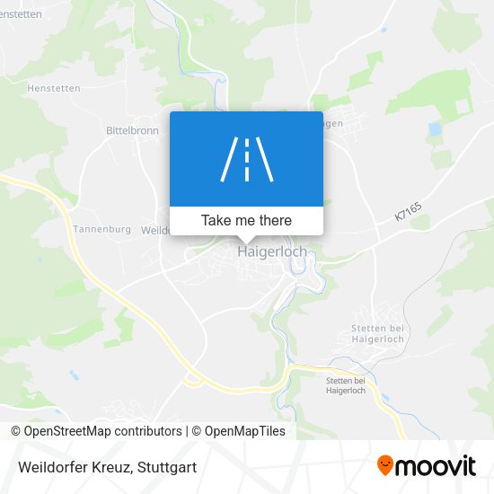 Weildorfer Kreuz map
