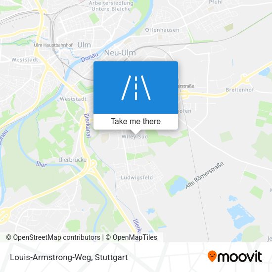 Louis-Armstrong-Weg map