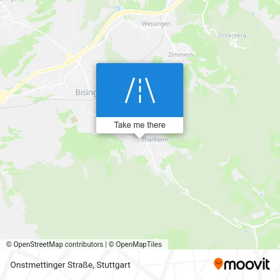 Карта Onstmettinger Straße