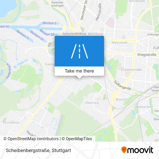 Карта Scheibenbergstraße