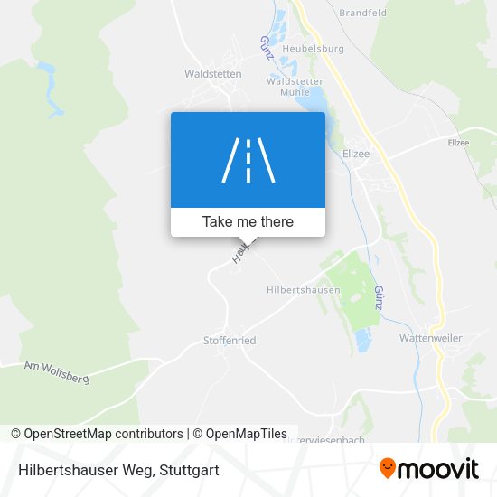 Hilbertshauser Weg map