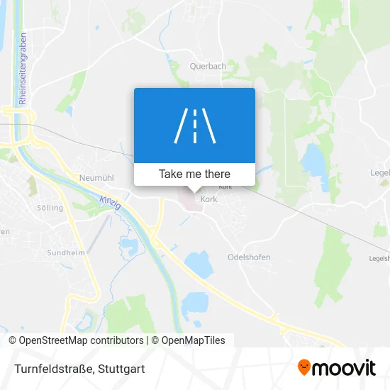 Карта Turnfeldstraße