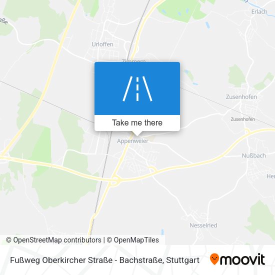 Fußweg Oberkircher Straße - Bachstraße map