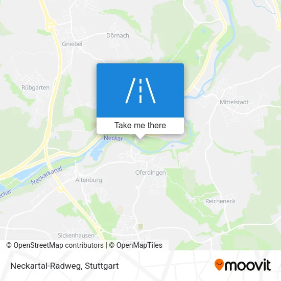 Карта Neckartal-Radweg
