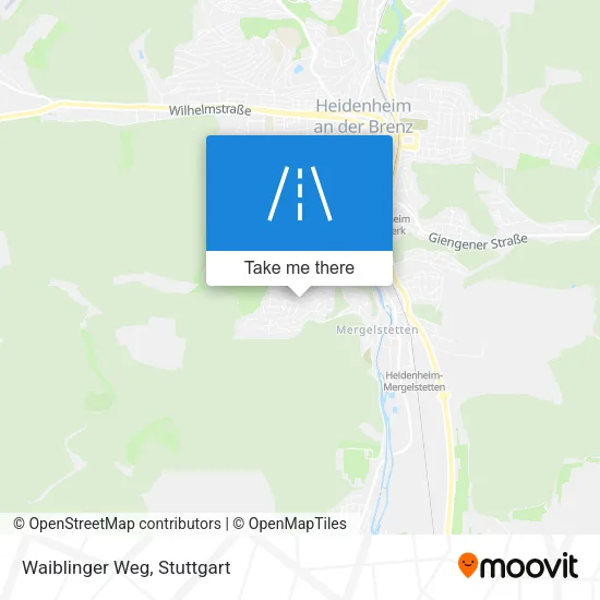 Карта Waiblinger Weg