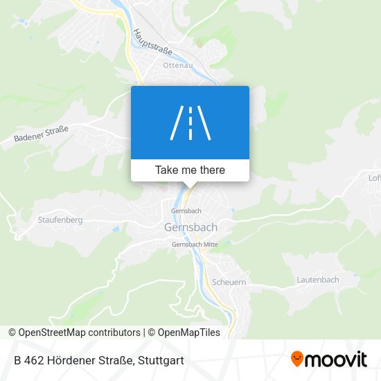 B 462 Hördener Straße map