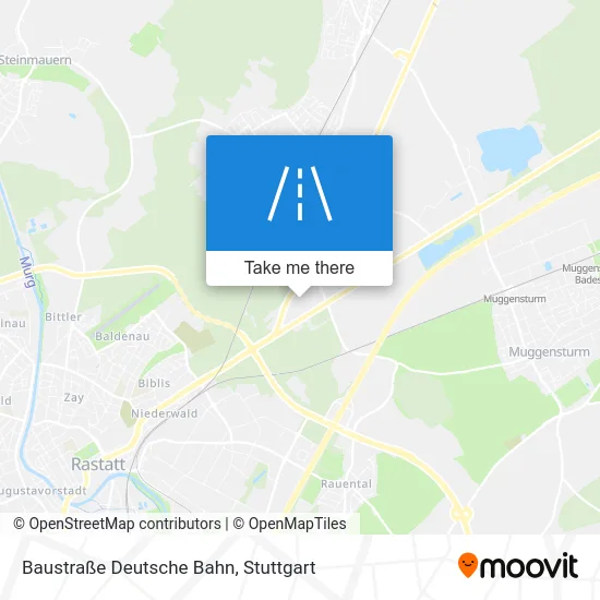 Карта Baustraße Deutsche Bahn