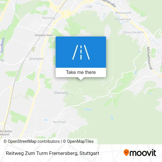 Карта Reitweg Zum Turm Fremersberg