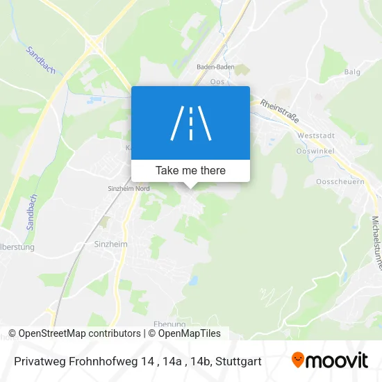 Карта Privatweg Frohnhofweg 14 , 14a , 14b