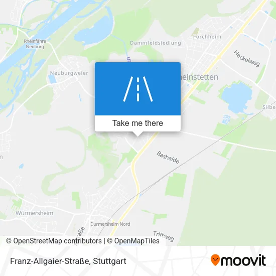 Карта Franz-Allgaier-Straße