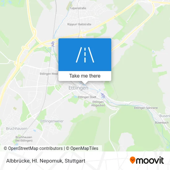 Карта Albbrücke, Hl. Nepomuk