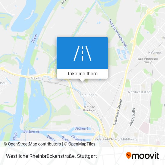 Westliche Rheinbrückenstraße map