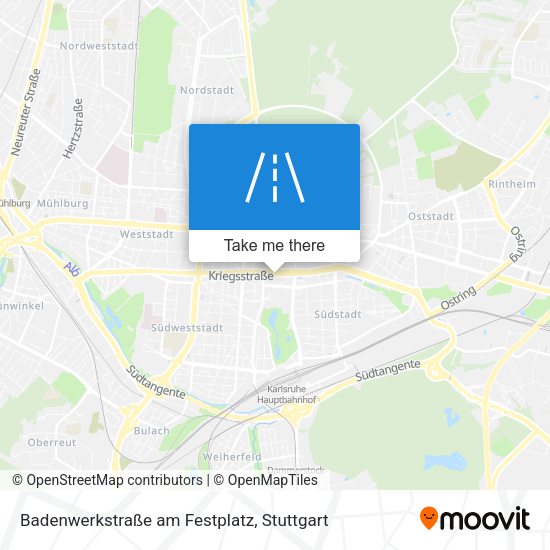 Badenwerkstraße am Festplatz map